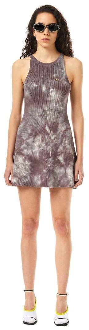 Šaty - Diesel M-EUGENIE DRESS hnedé