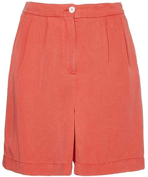 Tommy Hilfiger Krátke nohavice - TENCEL PLEATED PULL ON SHORT oranžové