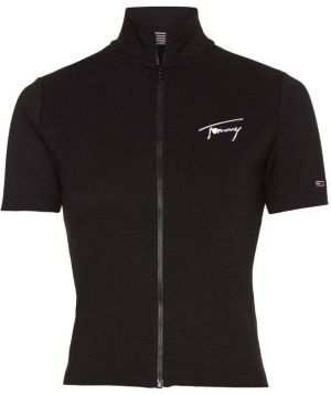 Tommy Jeans Mikina - TJW REG SIGNATURE ZIP THRU čierna