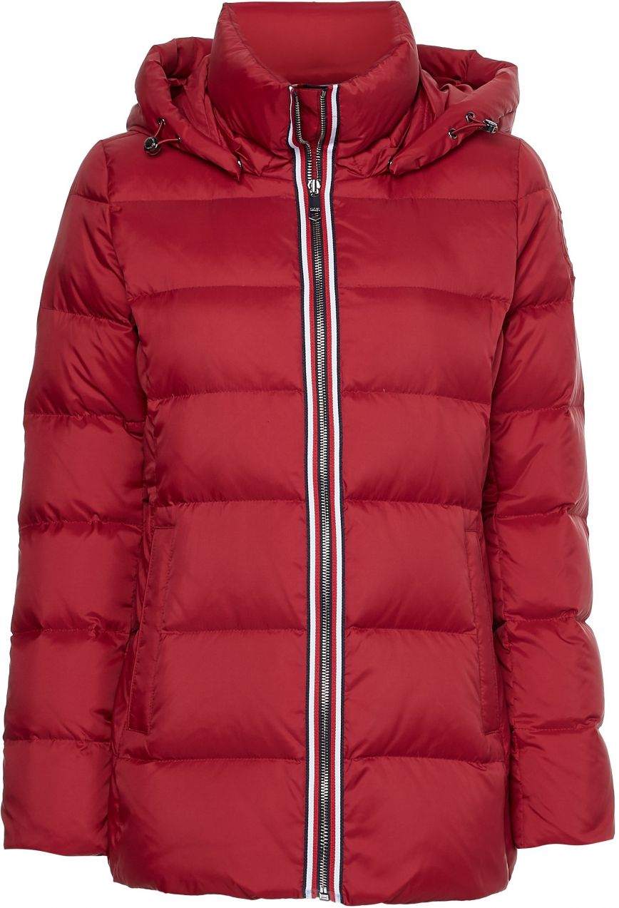Tommy Hilfiger Bunda - GLOBAL STRIPE DOWN J červená