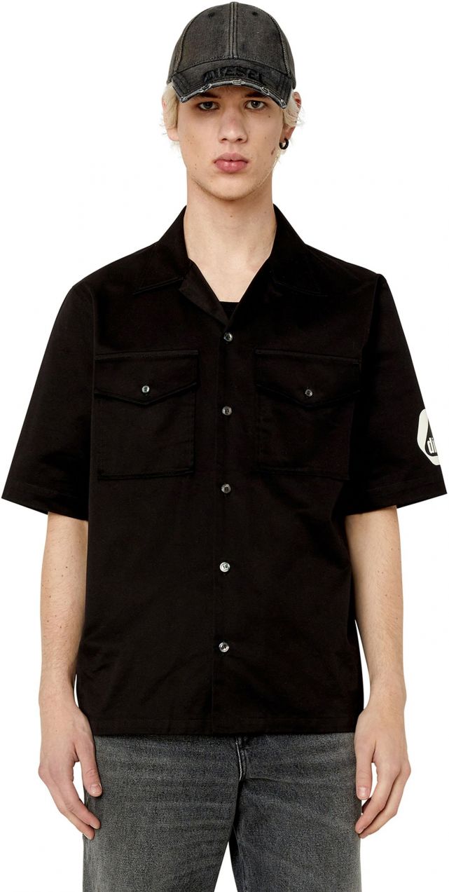 Diesel Košeľa - S-MAC-B SHIRT čierna