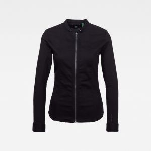 G-STAR Košeľa - Lynn slim shirt wmn l\s tmavomodro-čierna