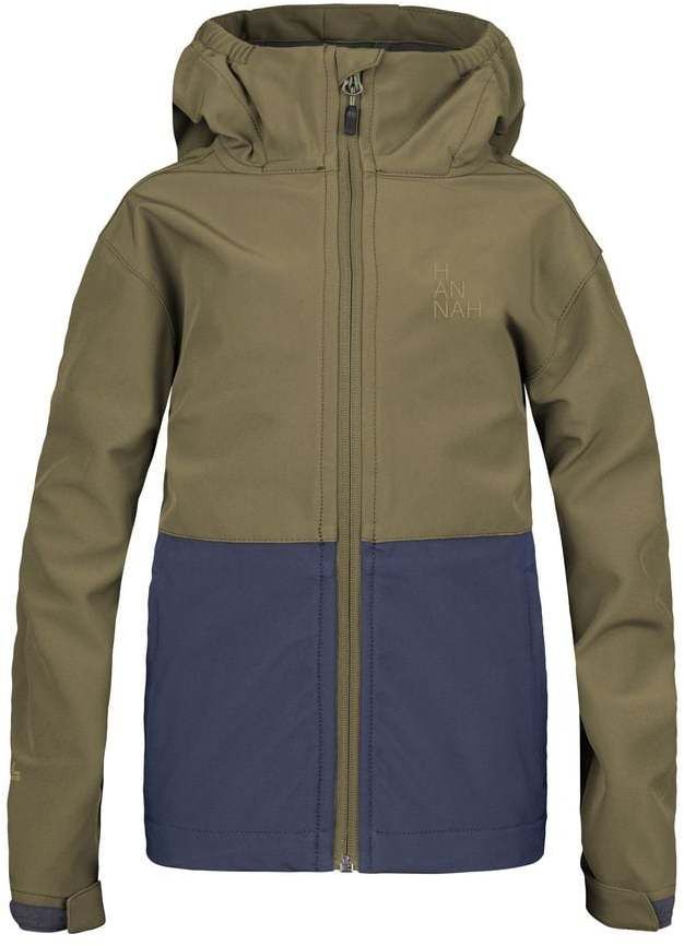 Boys' softshell jacket Hannah WAT JR military olive/india ink