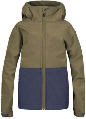 Boys' softshell jacket Hannah WAT JR military olive/india ink