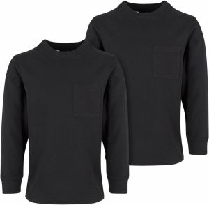 Boys' T-Shirt Pocket - 2 Pack Black+Black