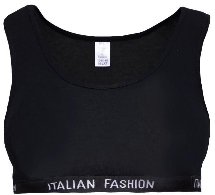 Nikola Girl's Bra with Wide Straps - Black