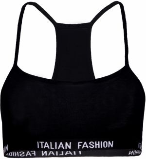 Nikola girl's bra with narrow straps - black