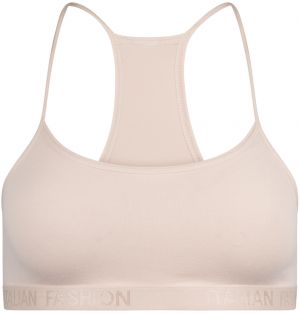 Nikola girl's bra with narrow straps - powder
