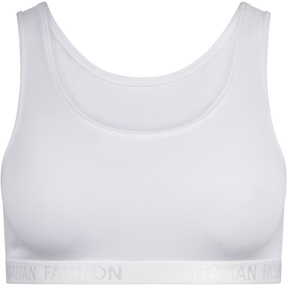 Nikola girl's bra with wide straps - white