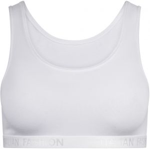 Nikola girl's bra with wide straps - white