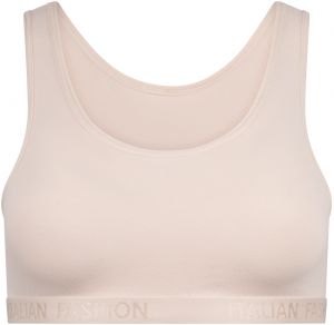 Nikola girl's bra with wide straps - powder