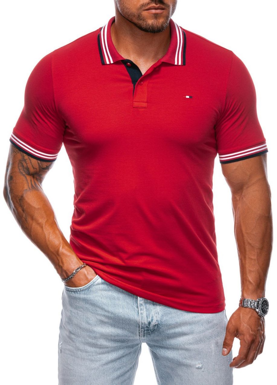 Edoti Men's plain polo shirt