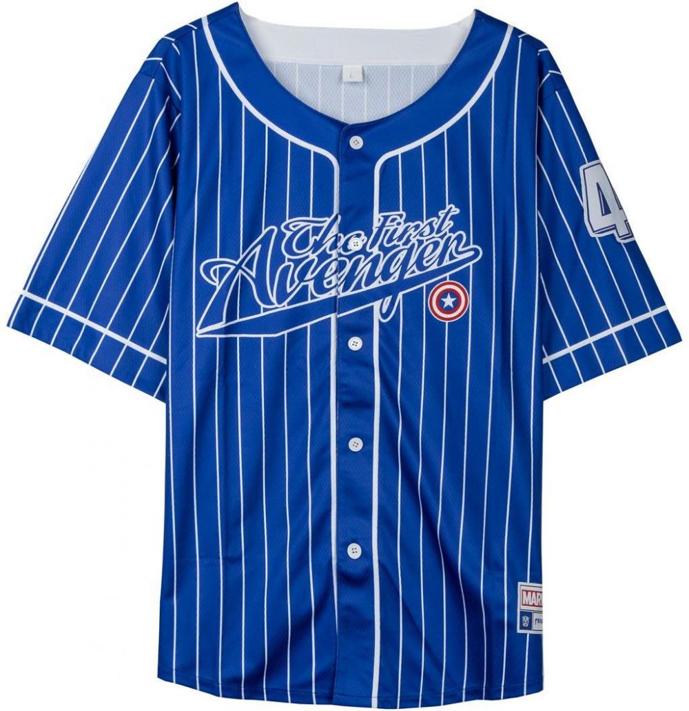 SHORT SHIRT BASEBALL AVENGERS CAPITAN AMERICA