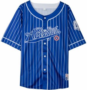 SHORT SHIRT BASEBALL AVENGERS CAPITAN AMERICA
