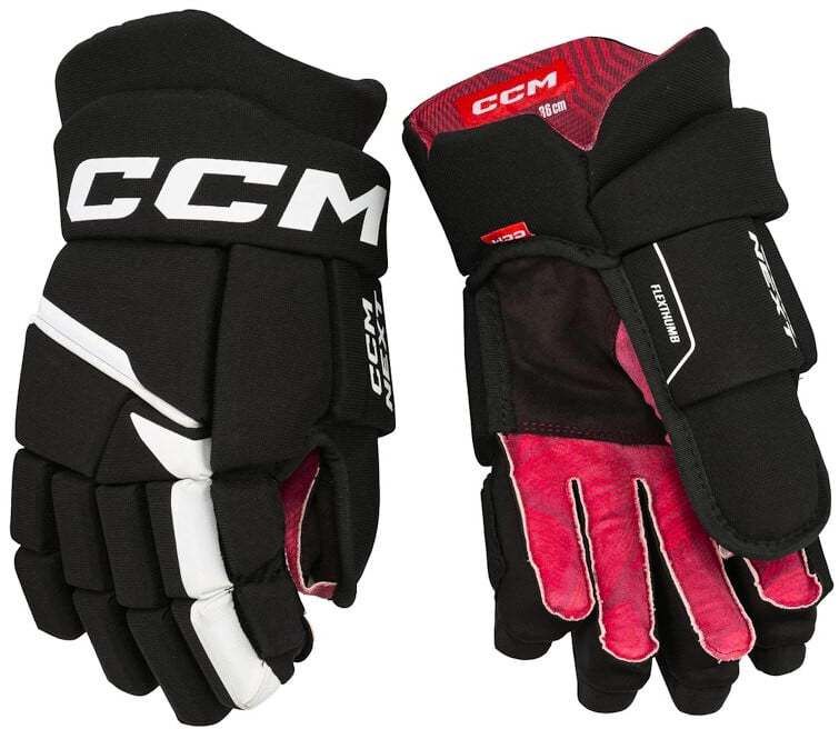 CCM Next Black/White 10-inch hockey gloves
