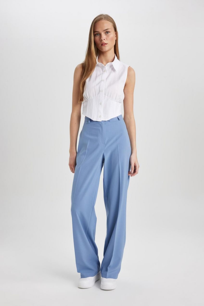 DEFACTO Wide Leg High Waist Standard Length Pants