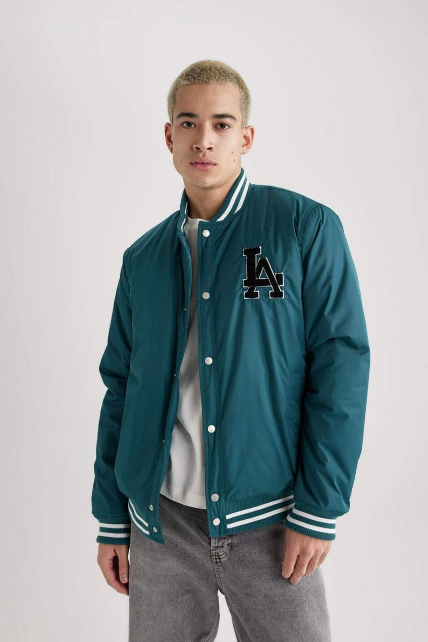 DEFACTO Regular Fit College Collar Bomber Coat