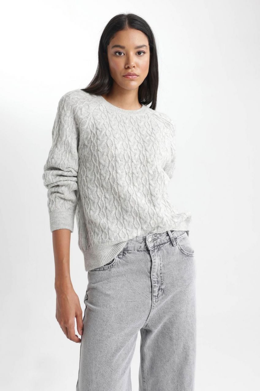 DEFACTO Regular Fit Crew Neck Sweater