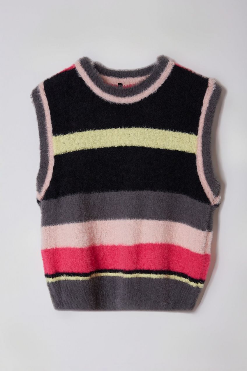 Trendyol Gray Color Blocked Crew Neck Knitwear Sweater