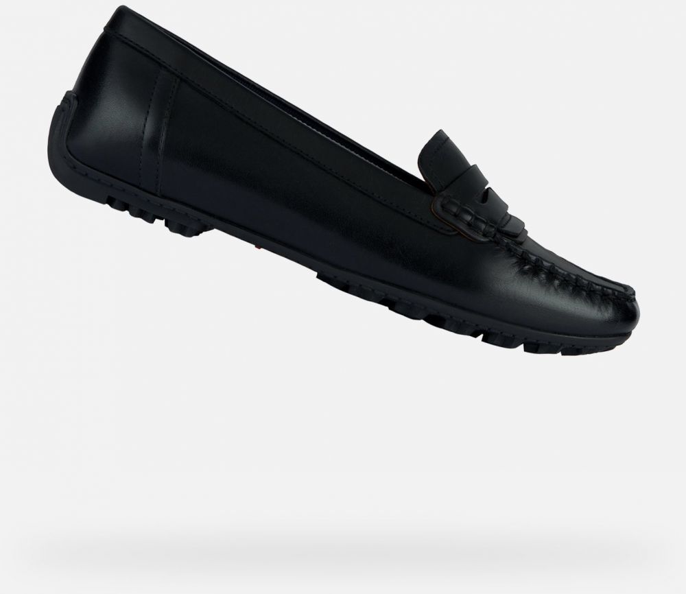 GEOX Black women's moccasins Kosmopolis + grip - Women's