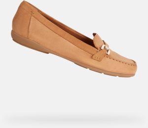 GEOX Light brown women's moccasins Annytah moc - Women's