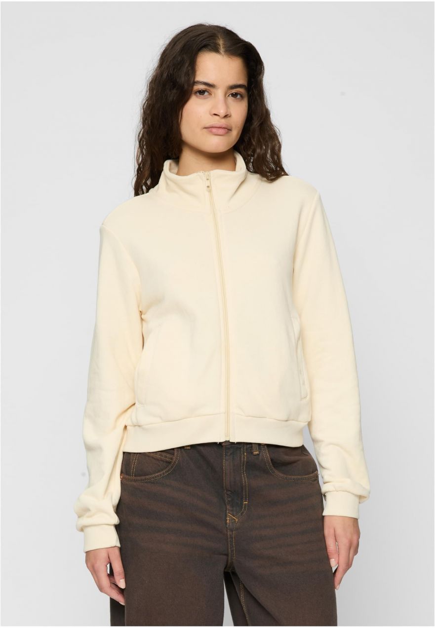 Women's sweatshirt without hood Terry Track cream