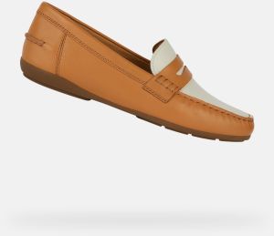GEOX Light brown women's moccasins Annytah moc - Women's