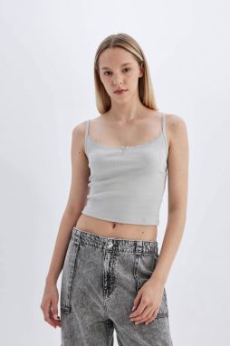 DEFACTO Fitted V-Neck Ribbed Camisole Undershirt