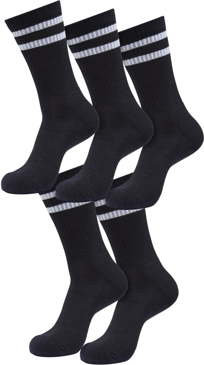 Double Stripe 5-Pack socks black/white