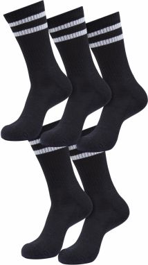 Double Stripe 5-Pack socks black/white