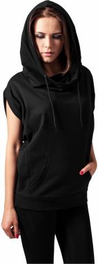 Women's sleeveless sweatshirt with high collar black