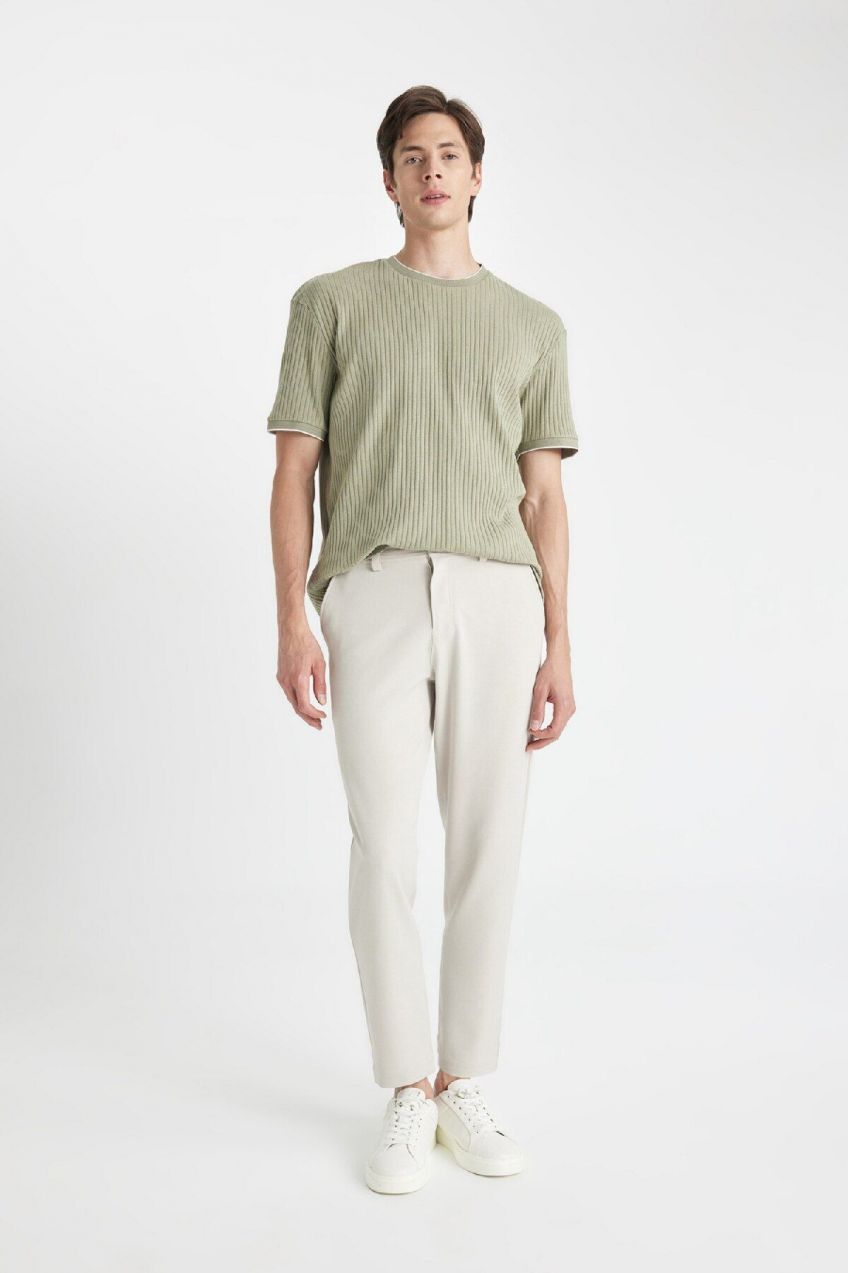 DEFACTO Tailored Fit Straight Leg All-Way Stretch Trousers