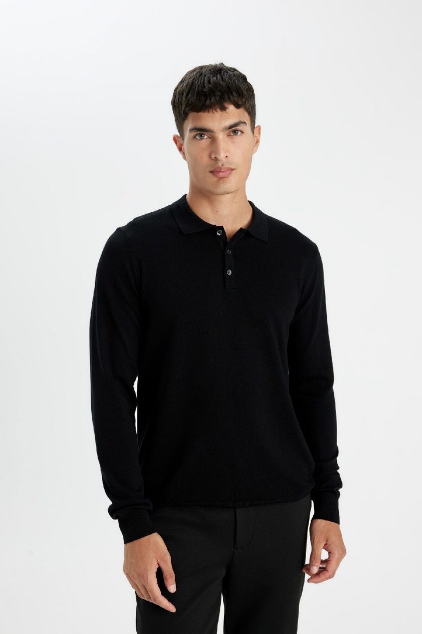 DEFACTO Standard Fit Polo Neck Sweater