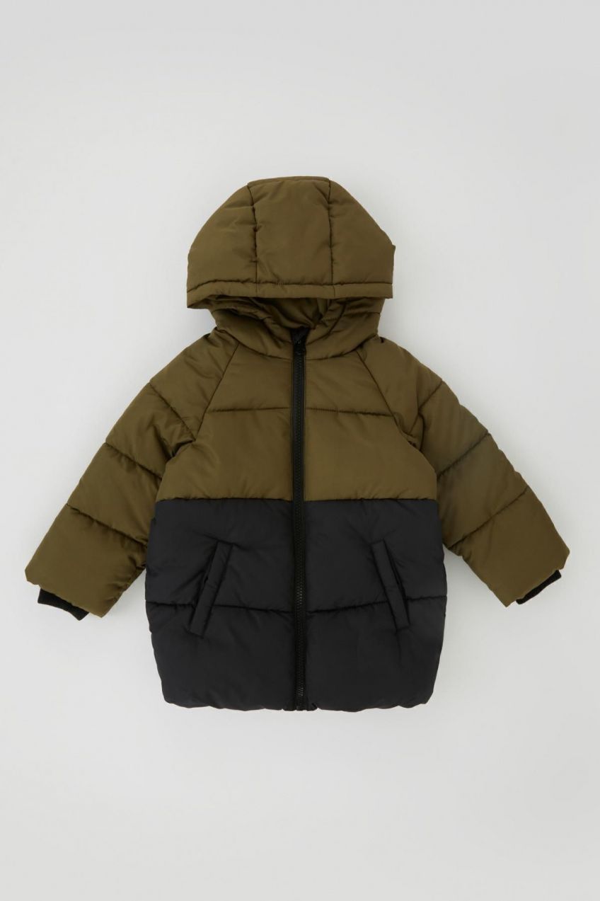 DEFACTO Baby Boy Fleece Lined Water Repellent Puffer Coat