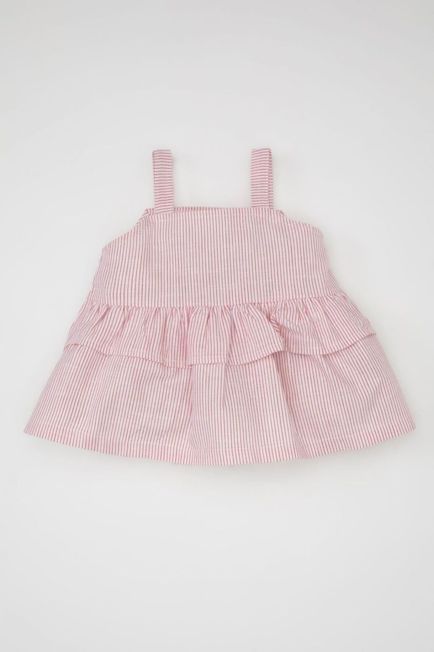 DEFACTO Baby Girl Strappy Linen Look Blouse