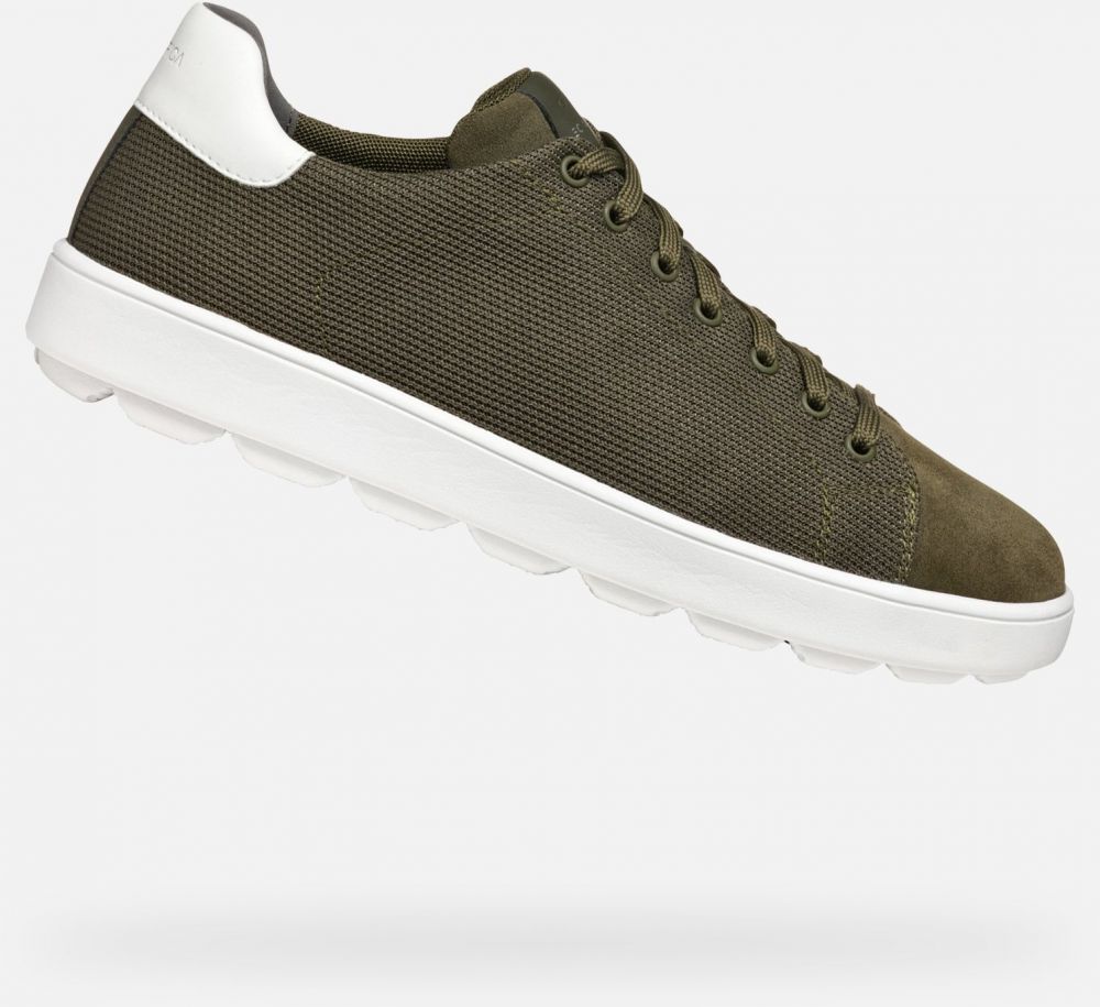 GEOX Khaki men's sneakers Spherica Ecub-1 - Men's