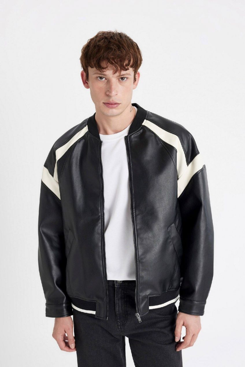 DEFACTO Regular Fit College Collar Bomber Coat