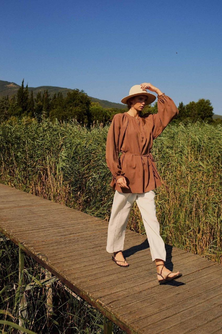 Manuka x DeFacto Straight Fit Linen Trousers