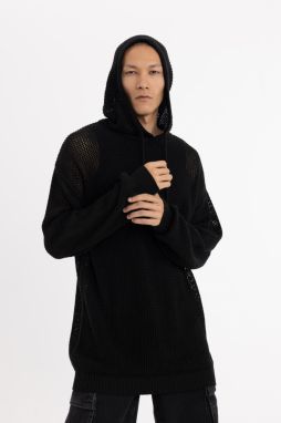 DEFACTO Regular Fit Hooded Knitted Sweatshirt