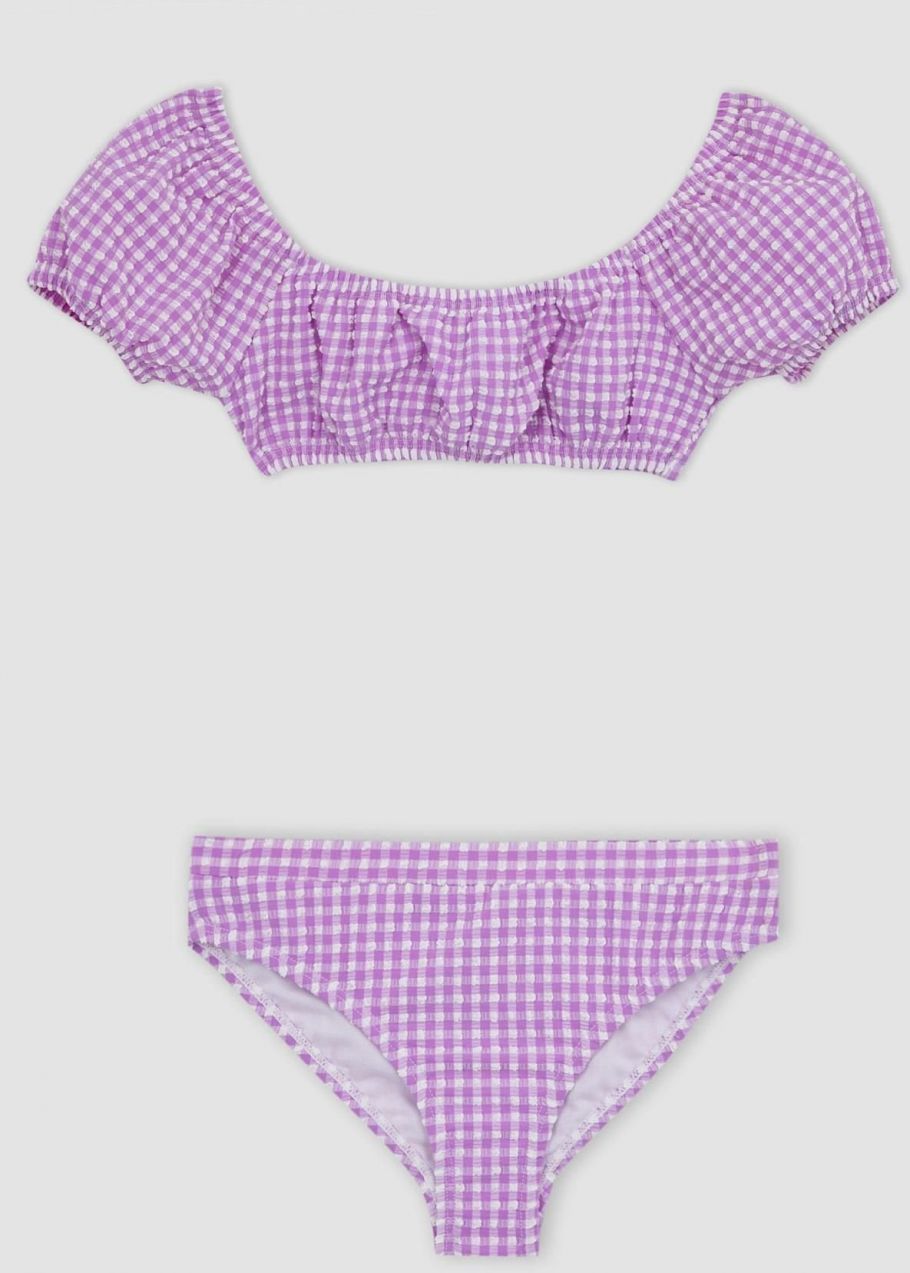 DEFACTO Girl's Checkered Bikini Set