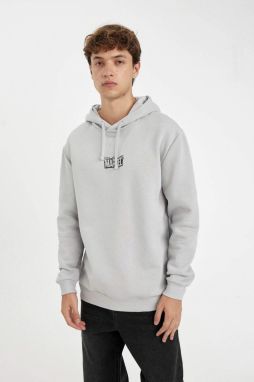 DEFACTO Marvel Logo Only Regular Fit Hooded Sweatshirt