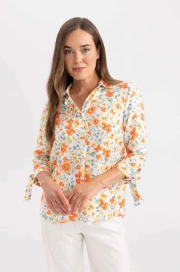 DEFACTO Loose Fit Floral Half Sleeve Shirt
