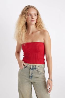 DEFACTO Slim Fit Strapless Blouse