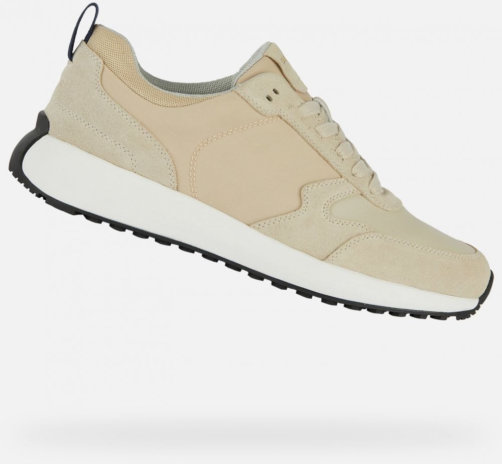 GEOX Beige men's sneakers Volpiano - Men's