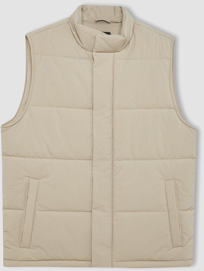 DEFACTO Slim Fit Polo Neck Lined Vest