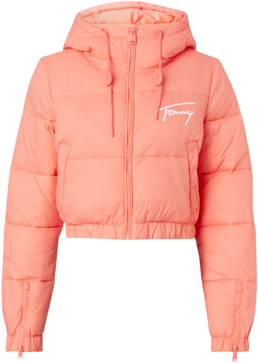 Tommy Jeans Bunda - TJW SIGNATURE CROPPE oranžová