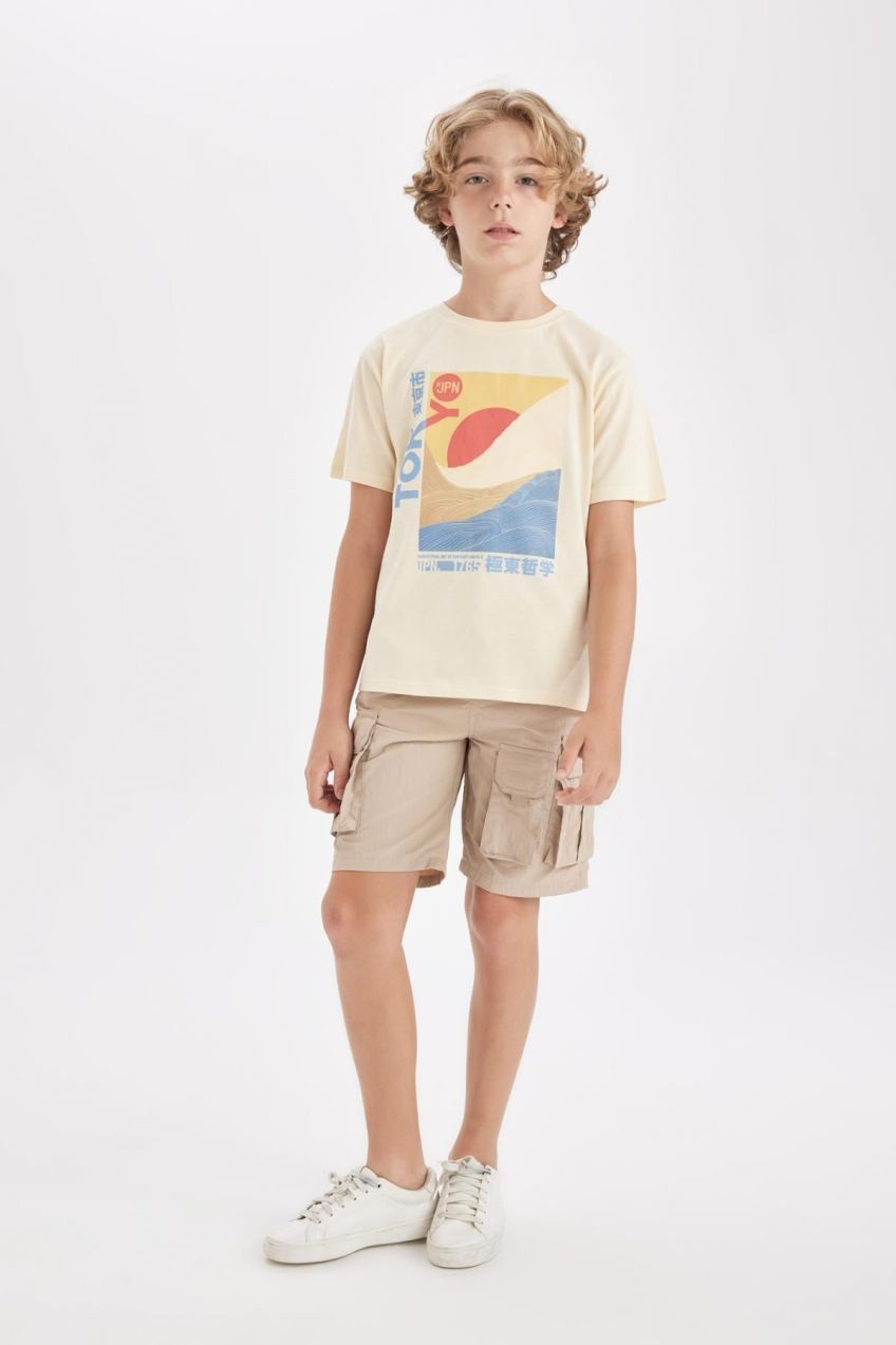 DEFACTO Boys Cargo Fit Parachute Shorts