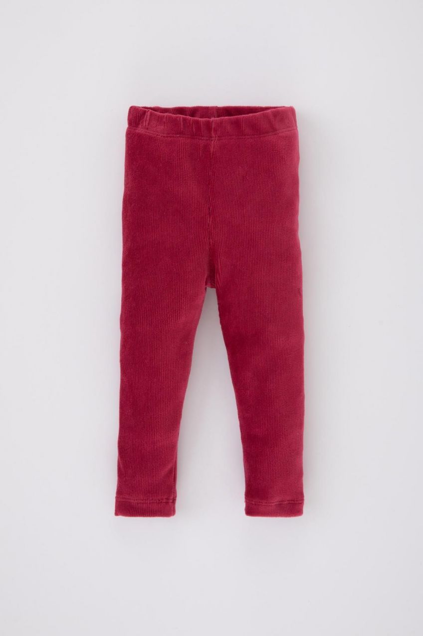 DEFACTO Baby Girl Flat Leg Velvet Leggings