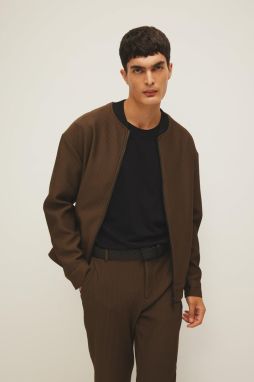 DEFACTO Relax Fit College Collar Bomber Lined Coat