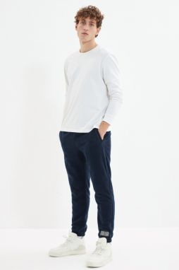 Trendyol Navy Blue Regular/Normal Cut Elastic Leg Inside Polar/Warm Sweatpants
